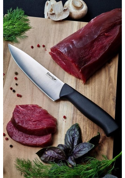 Stevig Solid Şef Bıçağı 17,5 Cm Siyah St-400.001 Siyah