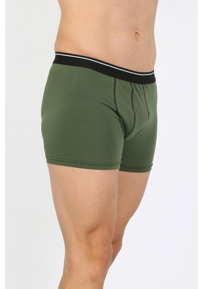 İbrahim Burak Etiler Collection Moda Çizgi Erkek Pamuk Likralı Boxer Haki 40133