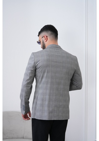 Dupont Classics Dupont Slim Fit Mono Yaka 6 Drop Çift Yırtmaç Keten Erkek Blazer Ceket - Nefes Alabilir Hafif Ceket Gri Dupont Classics Dupont Slim Fit Mono Yaka 6 Drop Çift Yırtmaç Keten Erkek Blazer Ceket - Nefes Alabilir Hafif Ceket Gri