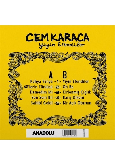 Cem Karaca - Yiyin Efendiler Plak