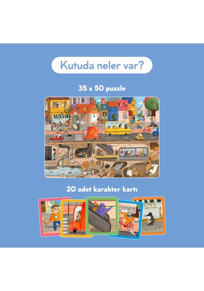 Moritoys Exploring My City - 2in1 Puzzle Ve Bil Bakalım Kim Oyunu