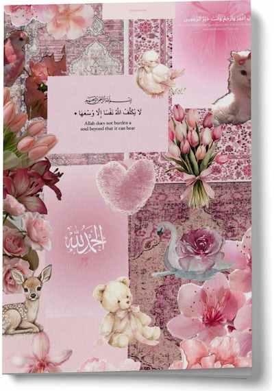 Kolaj Serisi 14 - Allah'ın Rahmetiyle Kuşatılmak Mini Defter Çok Renkli