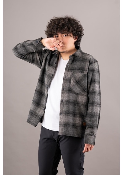 Bican Cepli Oversize Erkek Oduncu Gömlek