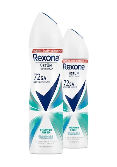 Kadın Sprey Deodorant Shower Fresh 72 Saat Kesintisiz Üstün Koruma 150 Ml X2