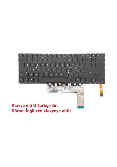 Afila Afila Hp Omen 15-en0xx, 15-ek00xx Notebook Klavyesi, Tuş Takımı Siyah Tr - Rgb Işıklı