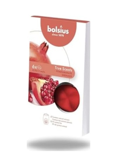 Bolsius Kokulu Buhardanlık Eritme Mum Tableti - Nar Kokulu - 6 Yuvarlak Şekilli Renkli Tablet Mum - 2-3 Kere Eritme İle Toplamda Yaklaşık 25 Saat Koku Deneyimi 50 x 22 Bolsius Kokulu Buhardanlık Eritme Mum Tableti - Nar Kokulu - 6 Yuvarlak Şekilli Renkli Tablet Mum - 2-3 Kere Eritme İle Toplamda Yaklaşık 25 Saat Koku Deneyimi 50 x 22