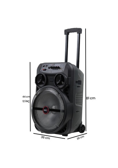 Midex Mxr-280sxc Taşınabilir Seyyar Portatif 3 Mikrofonlu Şarjlı Ses Sistemi Hoparlör 280 Watt