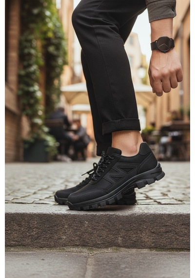 Khayt Herbert Su Ve Soğuk Dayanıklı Rahat Kaymaz Taban Erkek Kadın Kışlık Sneaker Ayakkabı Black