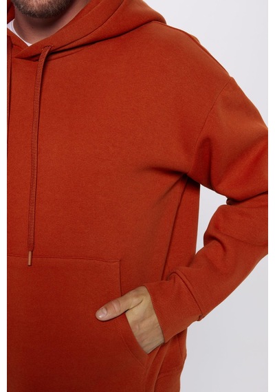 Tudors Unisex Oversize Geniş Kesim Pamuklu Yumuşak Dokulu İçi Polarlı Basic Kiremit Renk Kapüşonlu Sweatshirt-29412 Kiremit Tudors Unisex Oversize Geniş Kesim Pamuklu Yumuşak Dokulu İçi Polarlı Basic Kiremit Renk Kapüşonlu Sweatshirt-29412 Kiremit