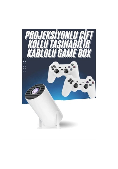 4k Wireless Çift Kollu Kumandalı Oyun Projeksiyonu Retro Video Oyunu Najmaddin