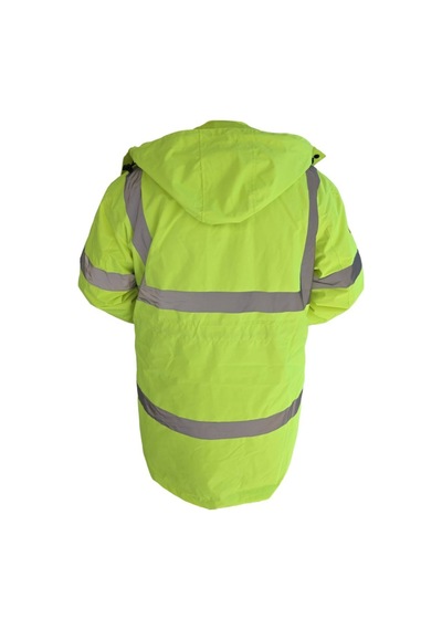 Kapitone Astar Reflektörlü İş Güvenliği Parka Mont Xl Çok Renkli