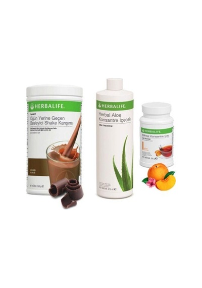 Başlangıç Set V2 Çikolatalı Shake Aloe Konsantre Bitkisel Çay Şeftali 50gr
