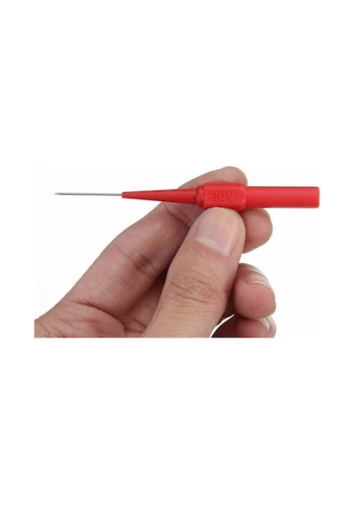 2 Adet İğne Tip Multimetre Test Prob Ucu 30V 1A Banana Uyumlu İzoleli Paslanmaz Çelik Ölçüm Pini
