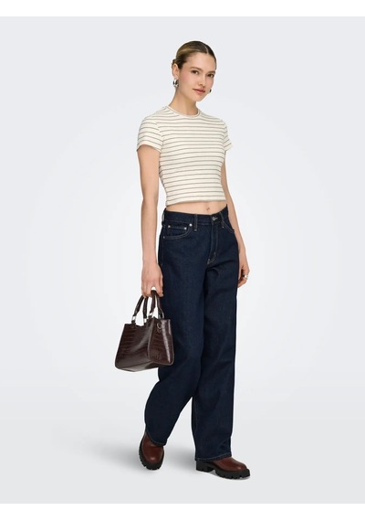 Only Onlanıts S/s O-neck Kadın Crop T-shirt 15368322 Yeşil