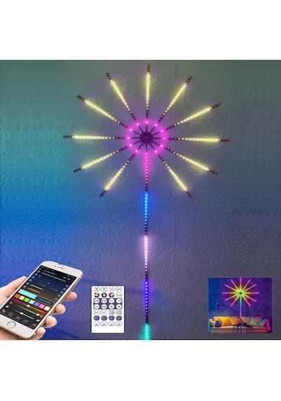 Rgb Firework Led Duvar Lambası