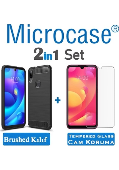 Xiaomi Mi Play Brushed Carbon Fiber Silikon Tpu Kilif + Cam (Seç) 318246375 - Seçenek / Cam Koruma-Tempered Glass Istemiyorum Xiaomi Mi Play Brushed Carbon Fiber Silikon Tpu Kilif + Cam (Seç) 318246375 - Seçenek / Cam Koruma-Tempered Glass Istemiyorum