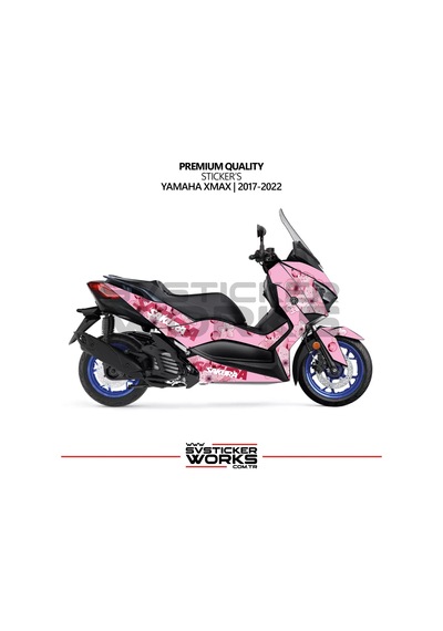 Yamaha Xmax 2017-2022 Kaplama Sticker Sakura Motor Kaplama Modeli Hazır Kit Yüksek Kalite