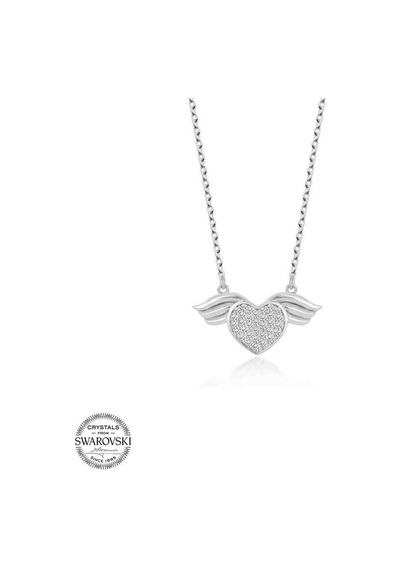 Swarovski Taşlı Gümüş Kalp Kadın Kolye (520443655)