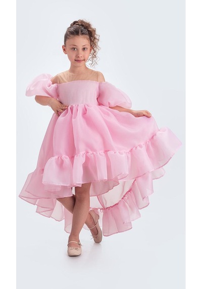 Mnk Baby & Kids Arisvi Kız Çocuk Abiye M00738 Pembe