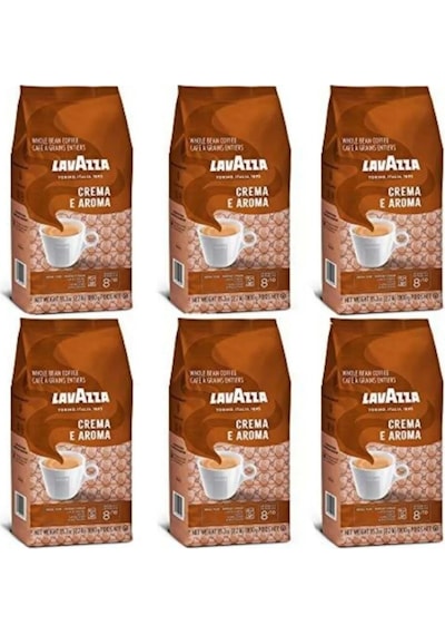Lavazza Crema E Aroma Orta Kavrulmuş Çekirdek Kahve 6 x 1 KG