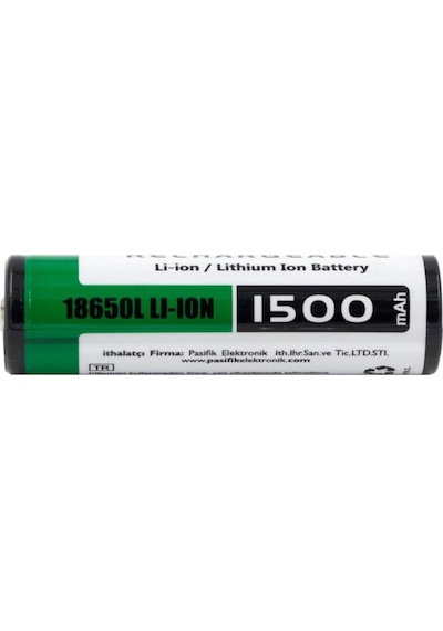 Orion 1500 mAh 3.7 V 18650L Başlı Li-Ion Şarj Edilebilir Pil