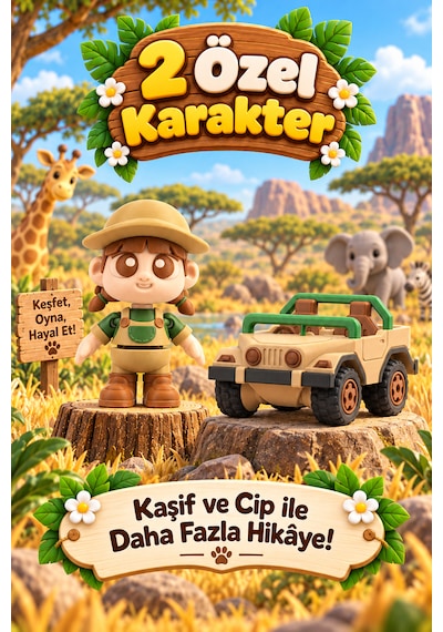 Tigglo 10'lu Hareketli Mini Hayvan Ve Karakter Figür Oyuncak Seti Çiftlik, Okyanus, Safari Ve Orman Tema Seçenekleri Safari Hayvanları