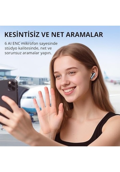 Air Pro 4i Kulak Içi Bluetooth Kulaklık - Hibrit Aktif Gürültü Engelleme - 40 Saat Kullanım Süresi - Ip55 - Siyah Genel