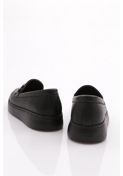 Dgn 422 Kadin Tokali Lazerli Loafer Ayakkabi 422-1567-17019 Siyah
