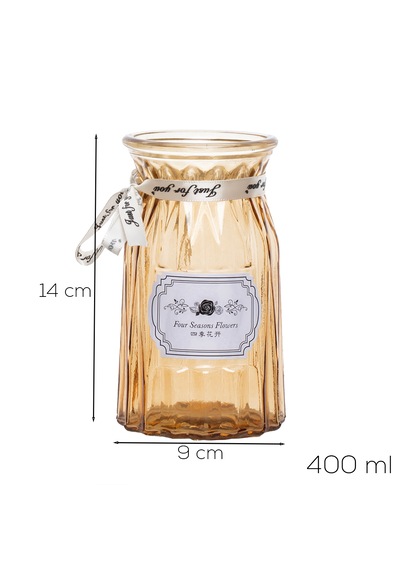 Porsima Dhz90225 Dekoratif Cam Vazo Kahve 14cm-400ml