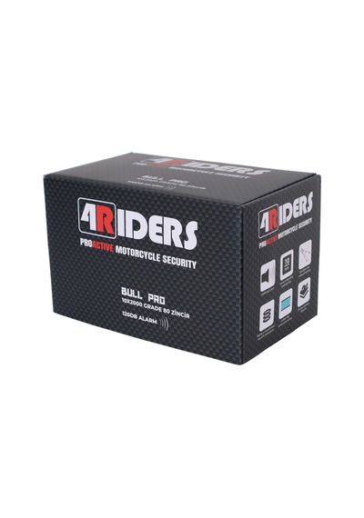 4riders Bull Pro 10x200cm Kesilmez Zincir Alarmlı Kilit 10mm