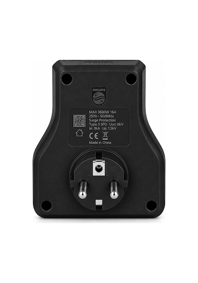Philips Chp7022b/62 İkili Akım Korumalı Priz 1140j Aşırı Gerilim Koruma Yok