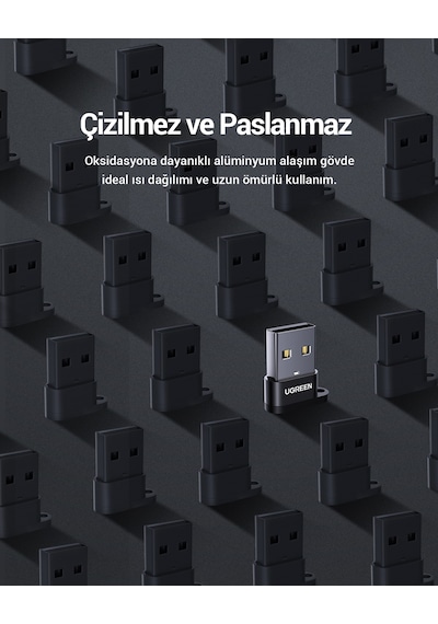 Ugreen Usb-a Erkek - Usb-c Dişi Çevirici Dönüştürücü Adaptör, 50568
