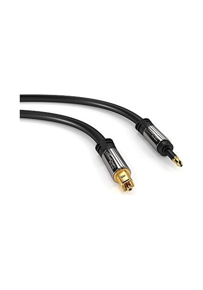 1,5m Mini Toslınk Kablosu Dijital Ses Kablosu, Optik, Toslınk-mini Toslınk, Fiberoptik Kablo/lwl, Dijital Ses Sinyalini Televizyona/amplifikatöre/hi-fi Cihaza İletir, Siyah
