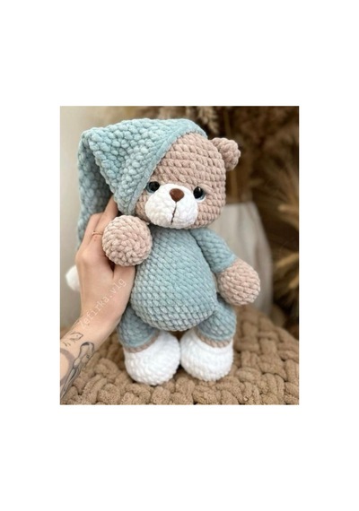 Amigurumi Oyuncak Örgü Uyku Arkadaşı Ayı