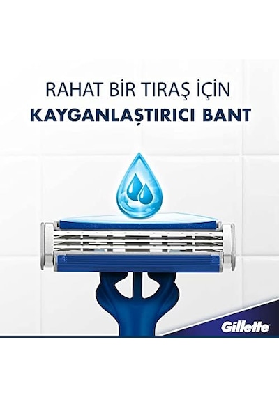 Gillette Blue3 Slalom Kullan At Tıraş Bıçağı 6+2 Adet