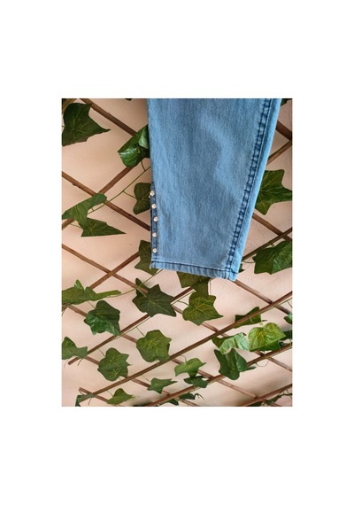 Çınar Boutique Paçası Taşlı Açık Mavi Kot Pantolon-açık Mavi - 42 Açık Mavi Açık Mavi