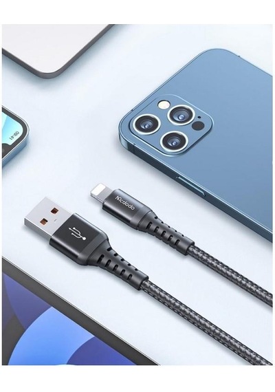 Mcdodo Ca-2261 Apple iPhone Uyumlu  Şarj Ve Data Kablosu 1metre Siyah
