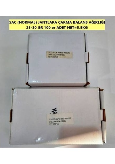 Sac(normal) Janta Çakma Balans Kurşunu Galvaniz Çelik 25 - 30gr