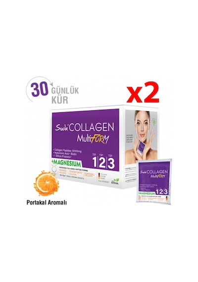 Multiform Tip I,ıı,ııı Kolajen+magnezyum+probiyotik Cilt,saç&kas Portakallı 15gx30 Saşe 2 Kutu