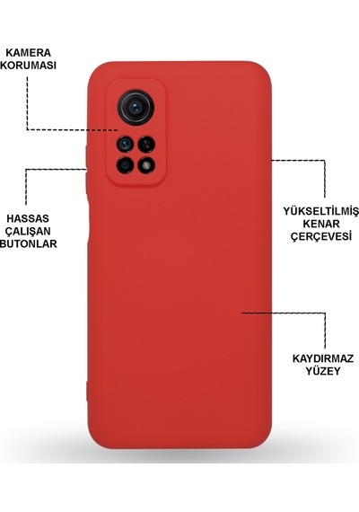 Xiaomi Mİ 10T Kapak Kamera Korumalı Içi Kadife Lansman Silikon Kılıf