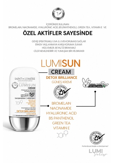 Lumısun Detox Brilliance Spf 50+, 50 Ml Güneş Kremi