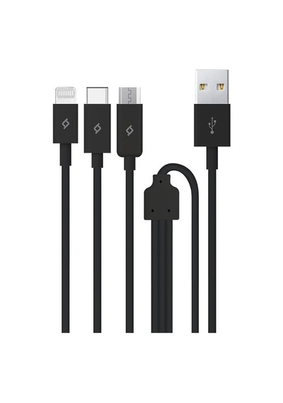 Ttec Trio Şarj Kablosu Type-c-lightning-micro Usb - Beyaz 2dk7521