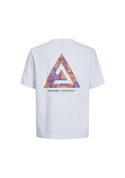 Jack & Jones Sirt Ve Gögüs Baskili Tisört - Triangle 12253435 Beyaz Yeşil Jack & Jones Sirt Ve Gögüs Baskili Tisört - Triangle 12253435 Beyaz Yeşil