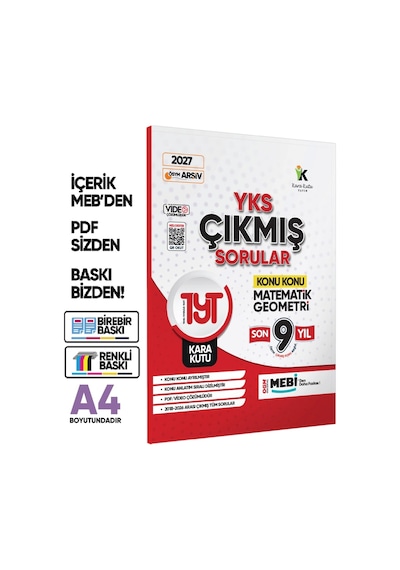2027 YKS-TYT Matematik-Geometri ÖSYM Çıkmış Soru Bankası Konu Konu Son 9 Yıl Video/PDF Çözümlü