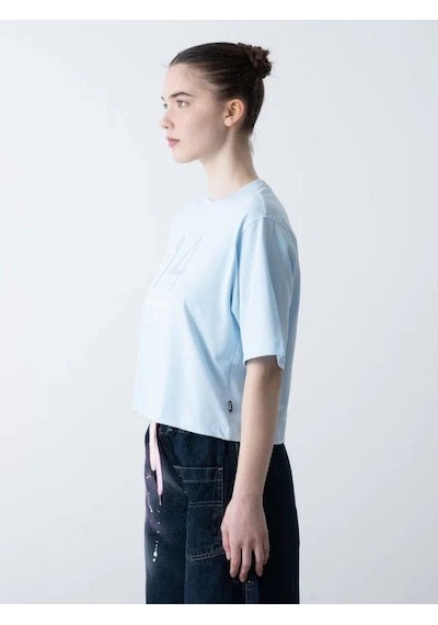 Zekids Kız Çocuk 14 Lıfe Yazılı Pamuklu Tshirt-15795 Mavi