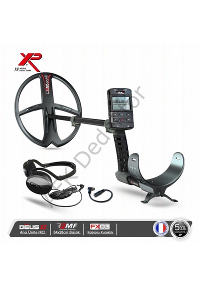 Xp Deus 2 Rc Metal Dedektörü 34x28 Cm Fmf Başlık + Fx03 Kablolu Kulaklık Derin Arama