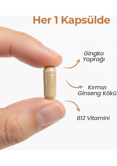 Multimed Ginkgo Biloba + Ginseng + Vitamin B12 120 Kapsül