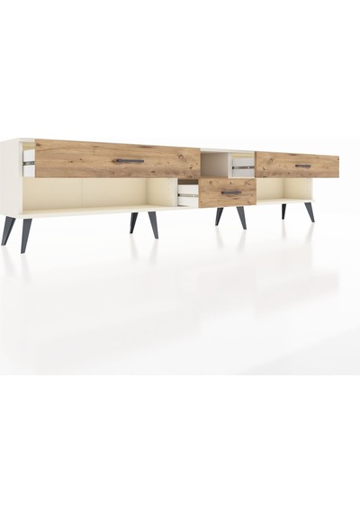 Arges Tv Ünitesi Tek Raflı 3 Çekmeceli 220x30x51 Aytaşı-çam Atlas Çam/atlas Çam - Aytası Arges Tv Ünitesi Tek Raflı 3 Çekmeceli 220x30x51 Aytaşı-çam Atlas Çam/atlas Çam - Aytası