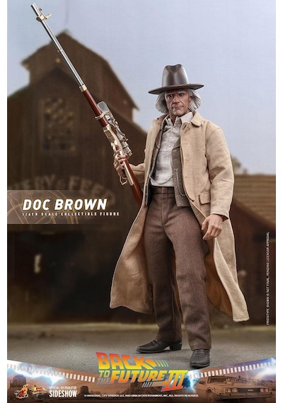 Hot Toys Marty Mcfly & Doc Brown Back To The Future Iıı Sixth Scale Figure Set - 909370 & 909369 - Bttf Mms616 / Mms617