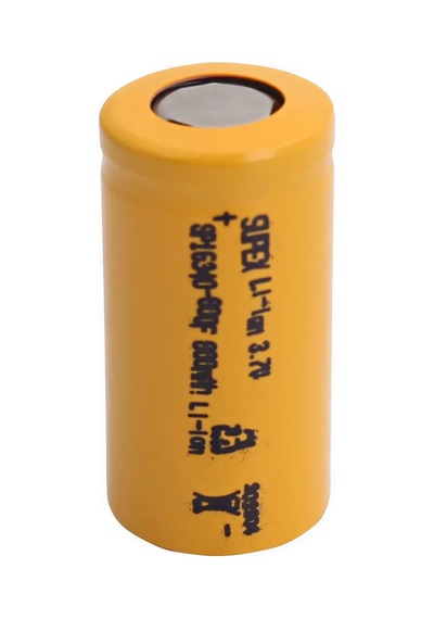 Supex Sp16340-800f 3.7v 800mah Li-ion Düz Kafa Pil